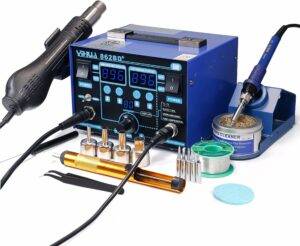 2 in 1 Soldering Iron Hot Air Rework Station °F /°C with Multiple Functions