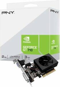 PNY NVIDIA GeForce GT 710 2GB DDR3 VGA DVI HDMI Low Profile PCI Express Video Card