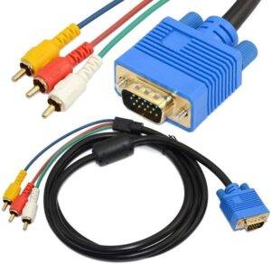 Component Cable VGA to RCA YPbPr Component Adapter Cord