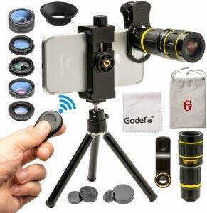 Cell Phone Camera Lens with Tripod Shutter Remote